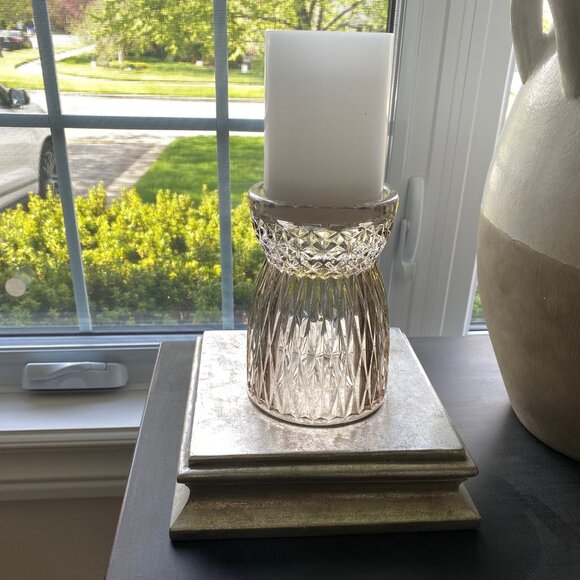 (Set of x2) Silver Weighted Vintage Pedestals (8x8") - Picture 3 of 5